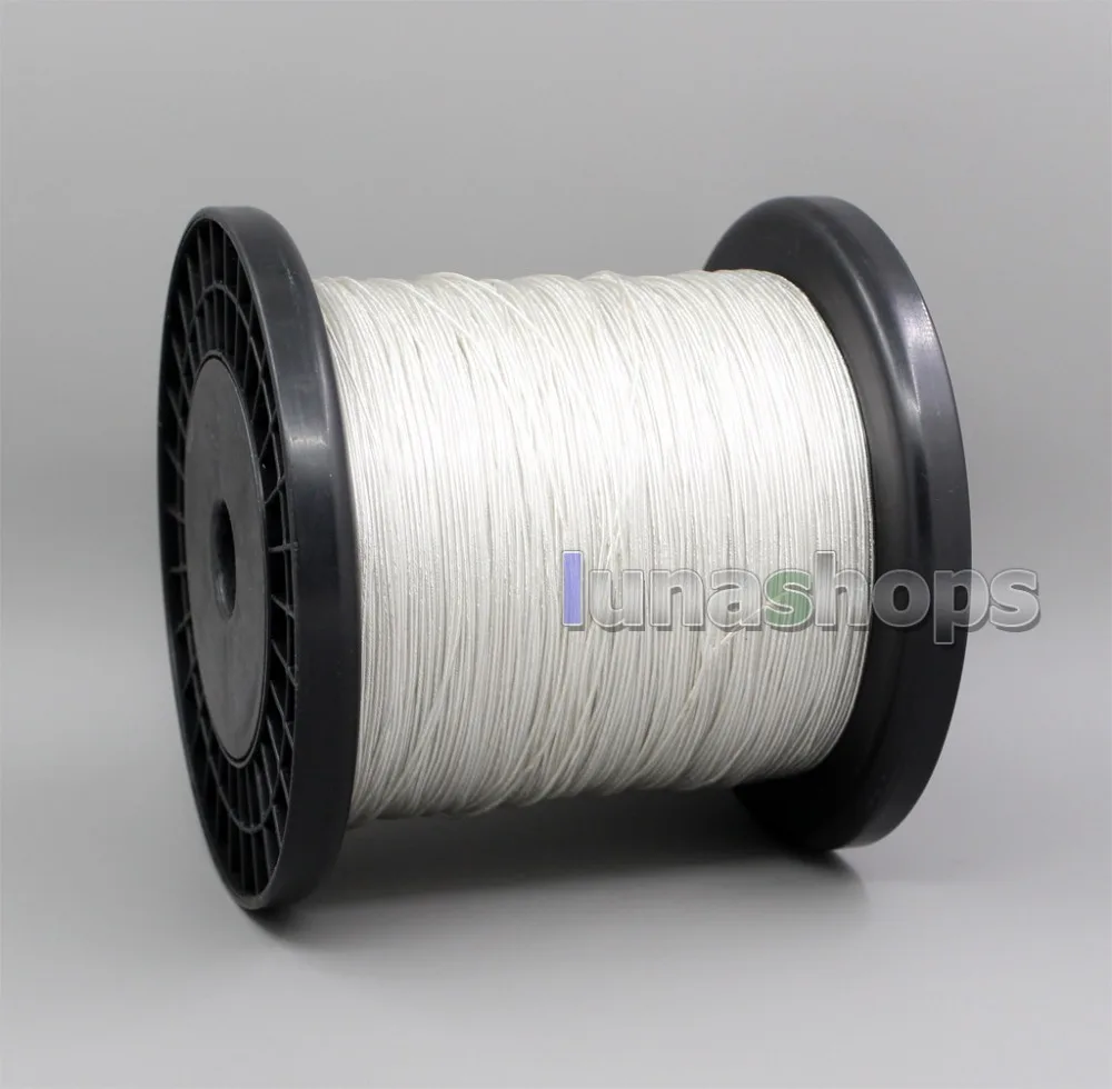 LN005621 Экстремальный мягкий посеребренный OCC сигнал PU(не Tefl) наушники кабель для наушников 19*0,08 диаметр: 0,9 мм
