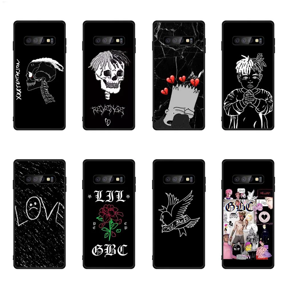 Черный силиконовый чехол Xxxtentacion и lil peep для Samsung Galaxy S7 Eedg S8 S9 Plus NOTE 8 9 S10 S20 Ultra