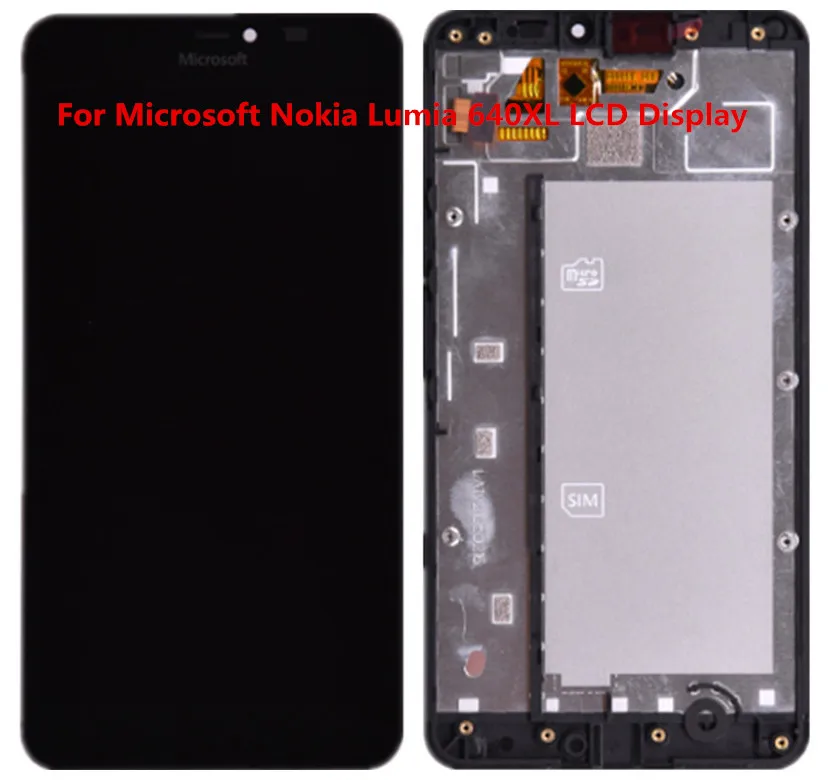 

100%Original For Microsoft Nokia Lumia 640XL LCD Display with Touch Screen Digitizer Assembly With frame +gift+tool