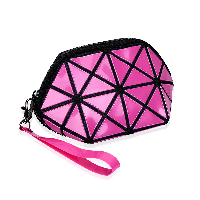 

2019 Fashion Geometric Cosmetic Bag For Women Makeup Bag Ladies Zipper Cosmetics Organizer Folding Travel Make Up Bag ZB09