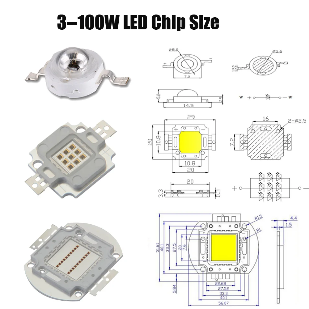 ИК 940nm 3W 5W 10W 20W 30W 50W 100 Вт высокой мощности Мощность светодиодный chipinfrared 940Nm излучатель лампа светильник шарик COB 3 5 10 20 30 50 100 Вт