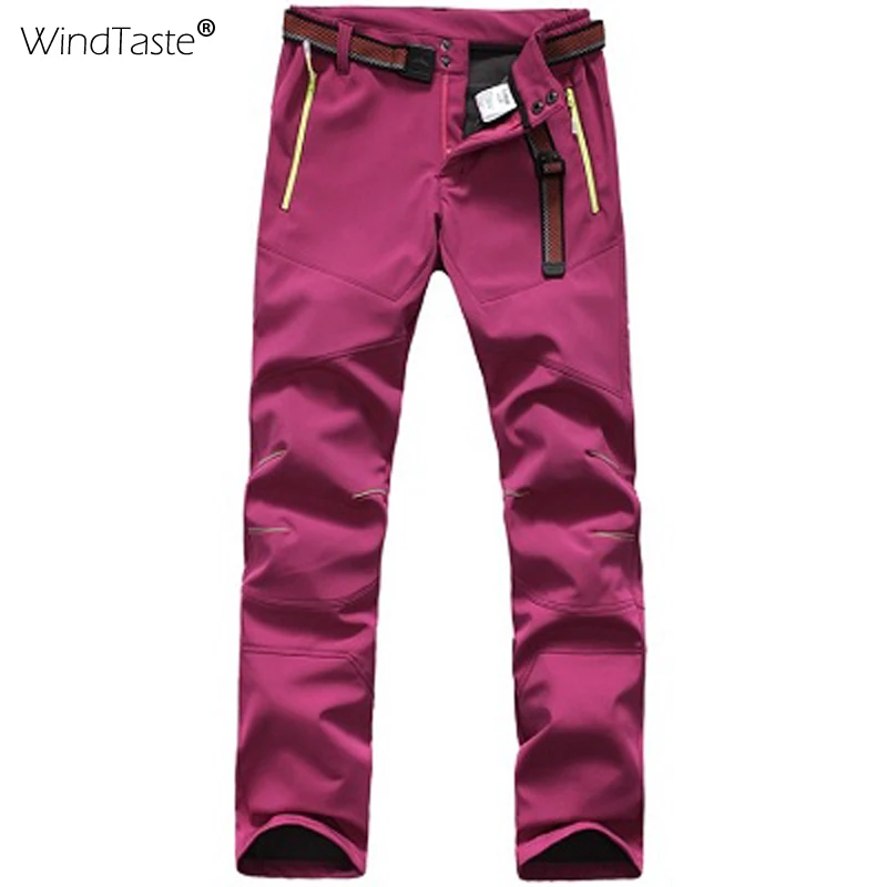 WindTaste женские Зимние флисовые штаны из флиса уличные ветрозащитные
