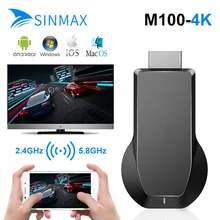 M100 AnyCast двухъядерный чип 4K беспроводной толкатель с тем же экраном 2,4 Ghz/5.8Gh Mira экран паровой 2 умный беспроводной дисплей