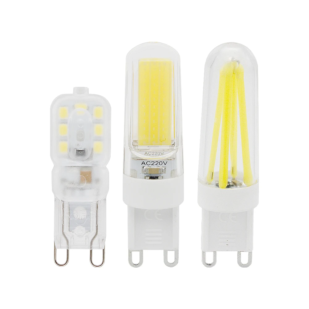 

G9 220V 3W 4W 5W 6W Dimmable LED Bulb SMD COB Filament Light 360 Beam Angle Replace Halogen Lamp