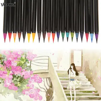 

1set 20 Colors Soft Watercolor Pen Hand-painted Calligraphy Painting Pencil Kids Drawing Pens Art Paint Tools Supplies