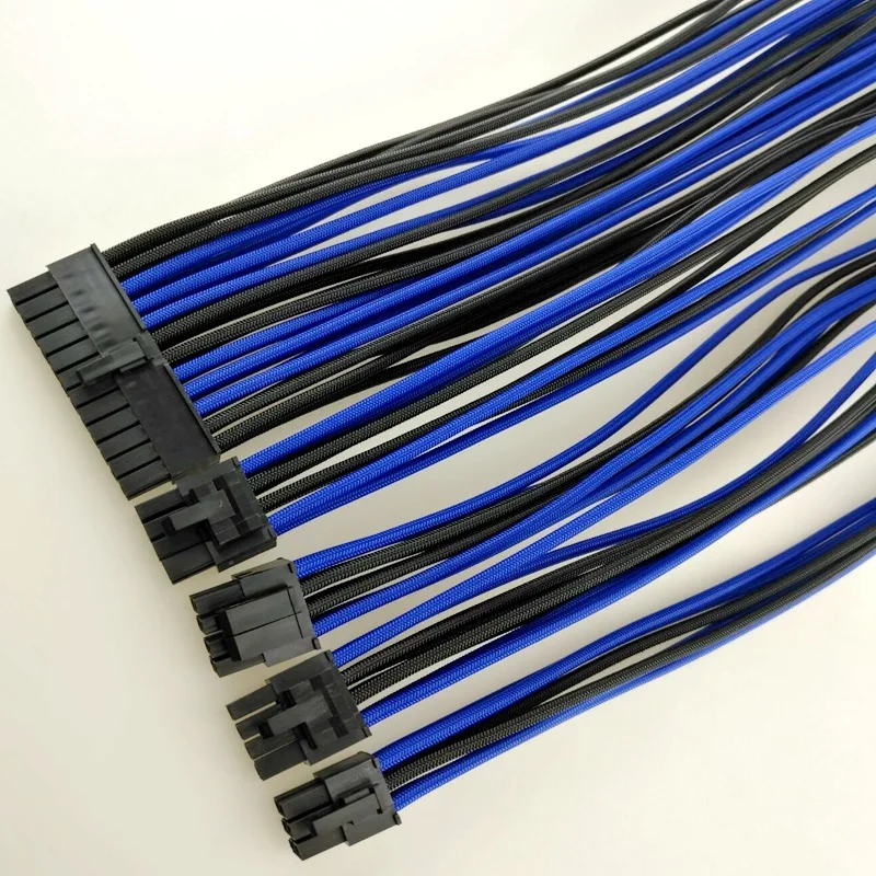 Комплект удлинительных кабелей 18AWG B 200 комплектов ATX 24Pin/EPS 4 + 4Pin/PCI E 8Pin/PCI 6Pin