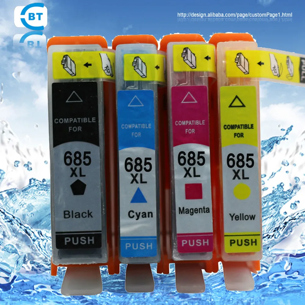 

4PCS Compatible HP 685 ink cartridge for hp Deskjet 3525/4615/4625/5525/6520/6525 printer