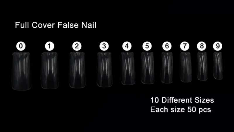 Addfavor 500 шт полное покрытие французские поддельные ногти прозрачные акриловые накладные маникюрные инструменты для украшения ногтей советы для салона
