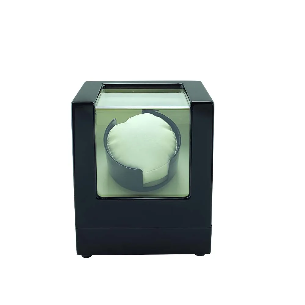 Часы Winder, LT деревянный автоматический поворот 1+ 0 Часы Winder чехол для хранения дисплей коробка(снаружи и внутри черный - Цвет: Белый