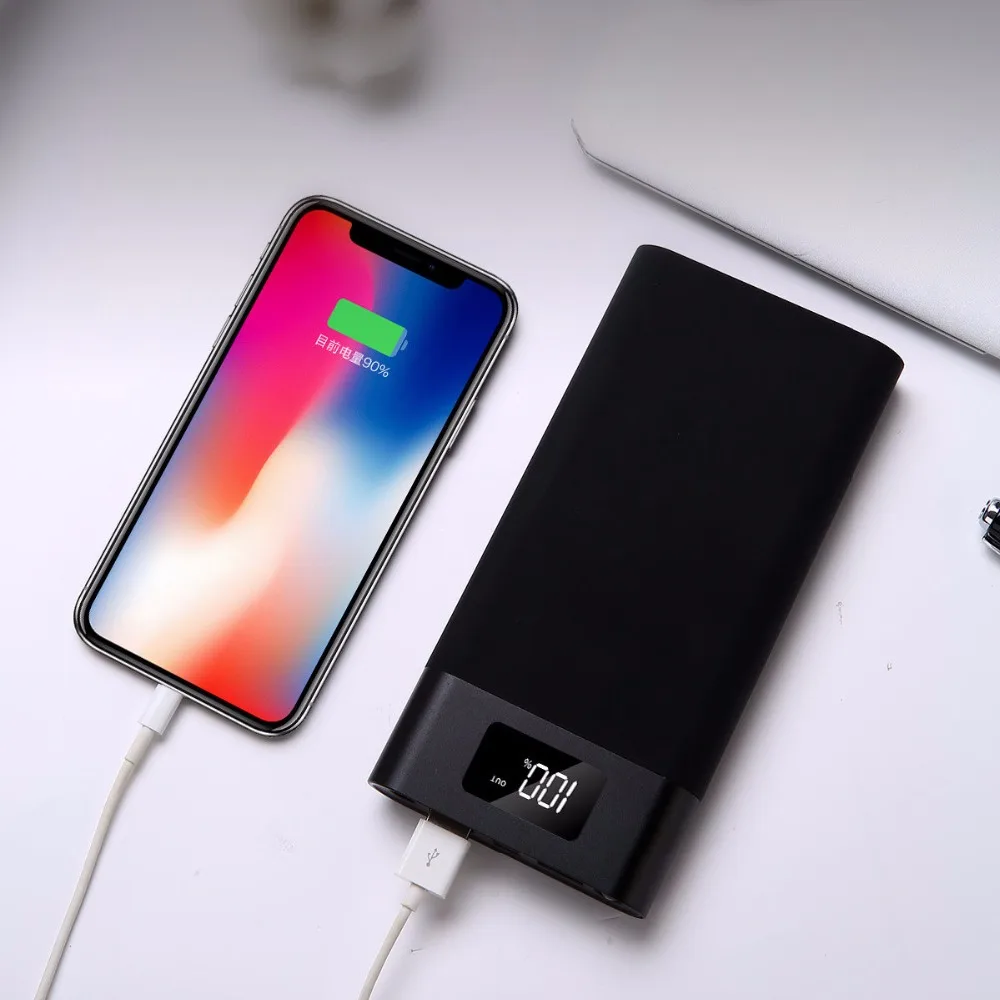 Power Bank 20000mah Dual USB 18650 External Battery Pack Outdoor 20000mah Power Bank Universal Portable Charger For Smart Phones