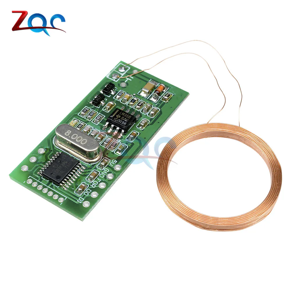 

RFID Reader Wireless Module UART 3Pin 125KHz Card Reading EM4100 8CM DC 5V for IC Card PCB Attenna Sensor Board Kits for Arduino