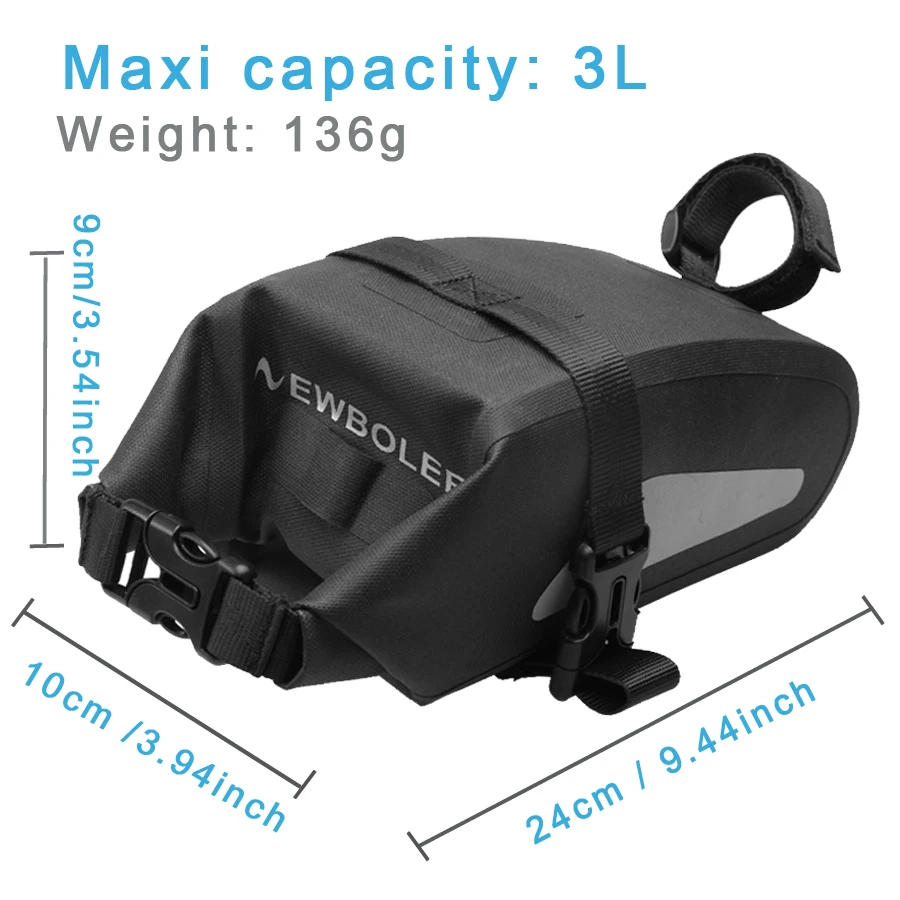 Велосипедная сумка NEWBOLER 100% водонепроницаемая из ТПУ|bicycle rear bag|bike saddle bagrear bag |