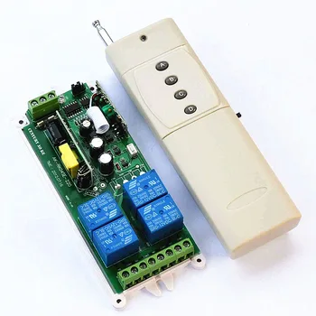 

AC 85v~250V 110V 220V 230V 4CH RF Wireless Remote Control Light Switch Security System Garage Doors, Electric Doors