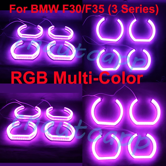 

Angel Eye RGB Multi-Color Crystal Light Headlights Running Light Turn Light DRL No Error Remote Kit - One Set