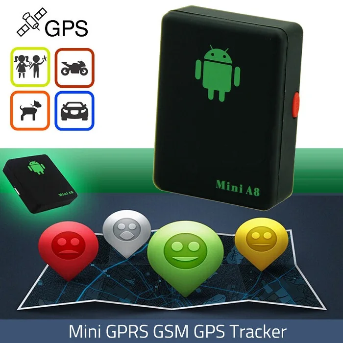 Vaorwne Traqueur GPS global en temps reel A8 Gsm 1900mhz gprs//gps Dispositif de poursuite avec bouton SOS 850//900//1800