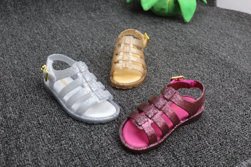 Mini Melissa/бразильские римские сандалии; сандалии для мальчиков и девочек; прозрачная обувь; сандалии; детская обувь; римская Мелисса; полая дышащая обувь