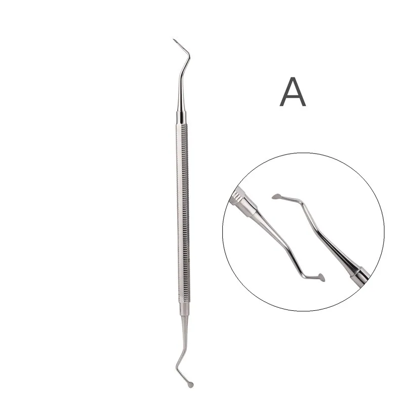 1 шт. зубные десневые втягивающие устройства с двойной головкой из нержавеющей стали стоматологические палочки десневые крючки стоматолога отбеливание зубов чистка зубов 38 - Цвет: KQ105A