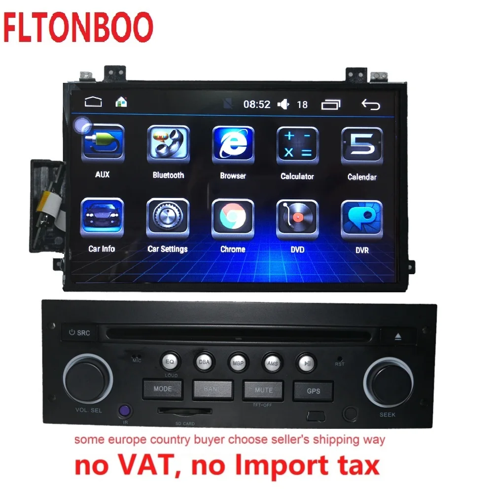 Acheter 7 pouces android 6.0 pour Citroen C5 2005 2012 voiture lecteur dvd, navigation gps, 1 GO de RAM, 16 GB ROM, wifi, cache de volant, livraison 8g carte, mic