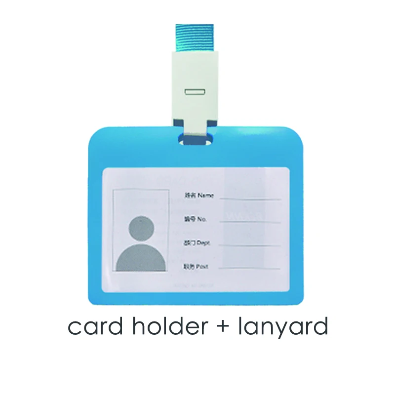 1pc Credit Card Holders Women Men Bank Card Neck Strap Card Bus ID holder students kids Identity badge with lanyard (9)