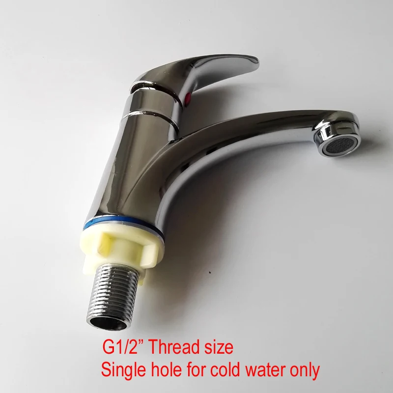 Cold Water Basin Faucet For Bathroom Tap Single Handle Sink Wash