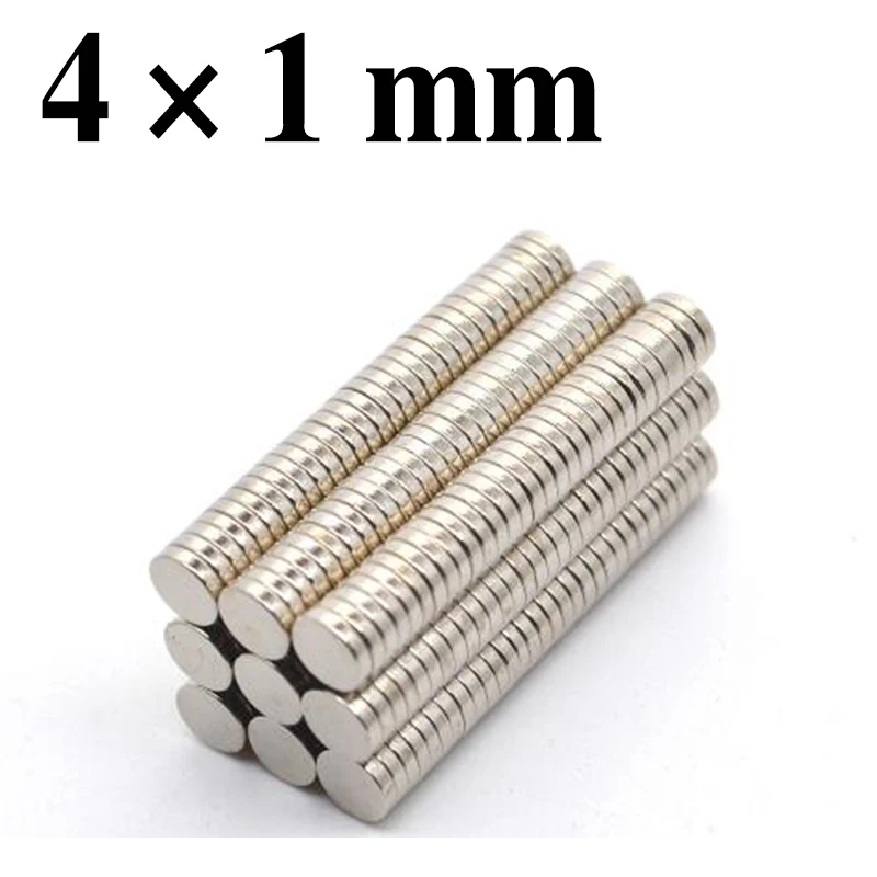 

HYSAMTA 100 pcs 4mmx1mm Home Decorations Mini Round Super Strong Magnets Rare Earth Neodymium Magnet Processing technology 4*1mm