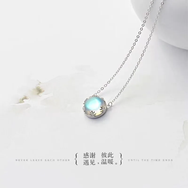 Najtaniej Moda Aurora Boreal Colar S925 MosDream srebro biżuteria Elegante Romatic Presente de Aniversário para jak Mulhere