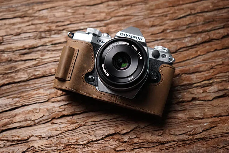 Mr Stone本革カメラケースビデオ半分バッグカメラレトロビンテージボトムem5 Iiケース用オリンパスem5 Ii Em5マーク2 Em5ii Leather Camera Case Camera Casebag Camera Aliexpress