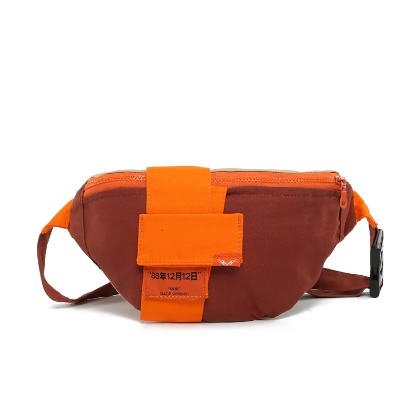 Хип-хоп бренд, национальный тренд, ins, уличный тренд, сумка на плечо, мужская сумка для дискотеки, сумка-мессенджер, нагрудная сумка, карманы для мужчин и женщин - Цвет: Оранжевый
