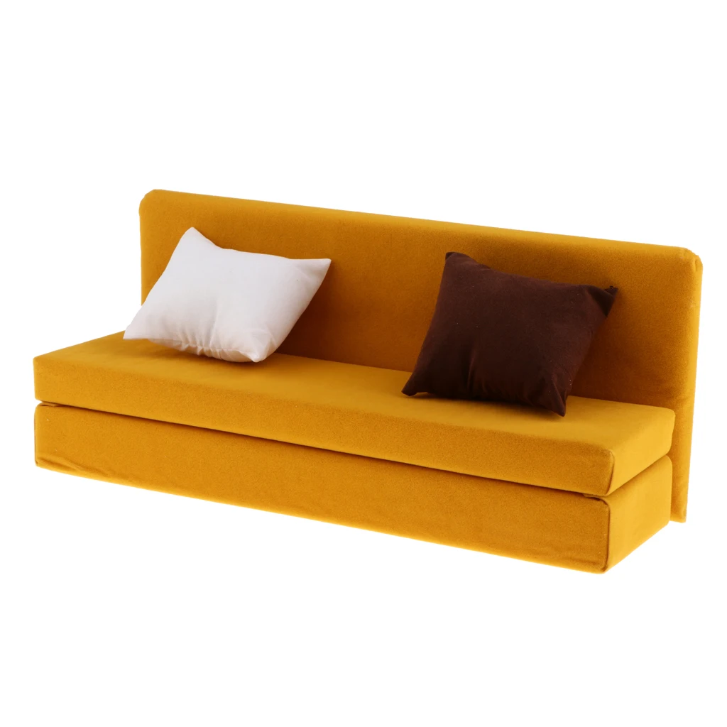 Hot sale 1/6 Scale Accessories  Long Sofa Furniture with Cushions children toy  for 12 inch Action Figure Sofa