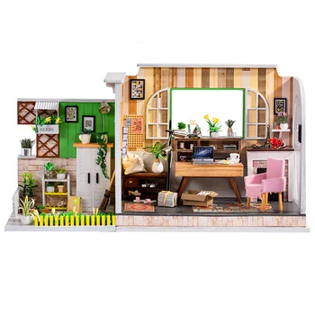 

ZWX105 New Mini Gothenburg Studio diy Doll House 30*12*16.2cm Gothenburg Studio Handmade Doll House Model Children's Toys Gifts