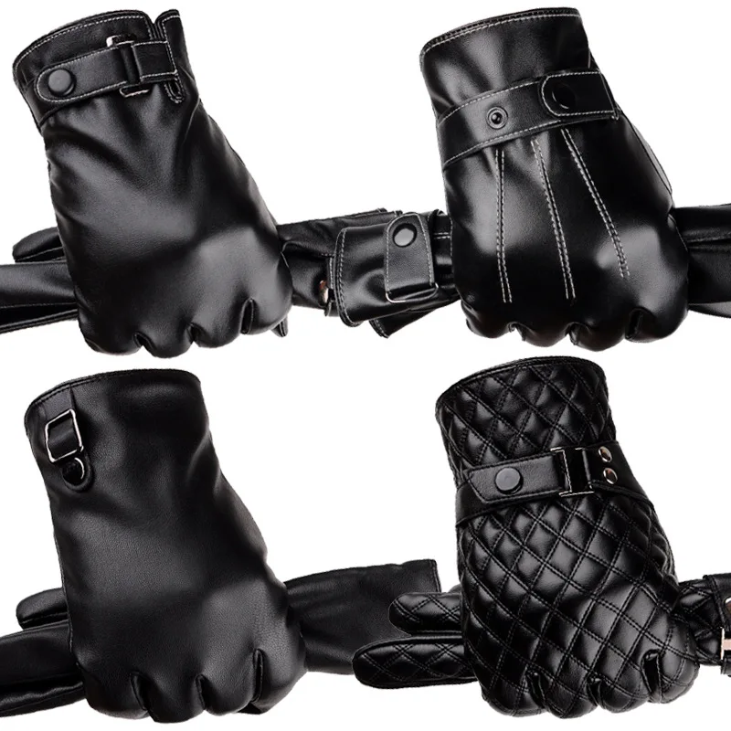 SUMEIKE новые зимние Перчатки Для мужчин из искусственной замши полный палец Нескользящие Сенсорный экран теплые Перчатки зима-осень Для мужчин варежки