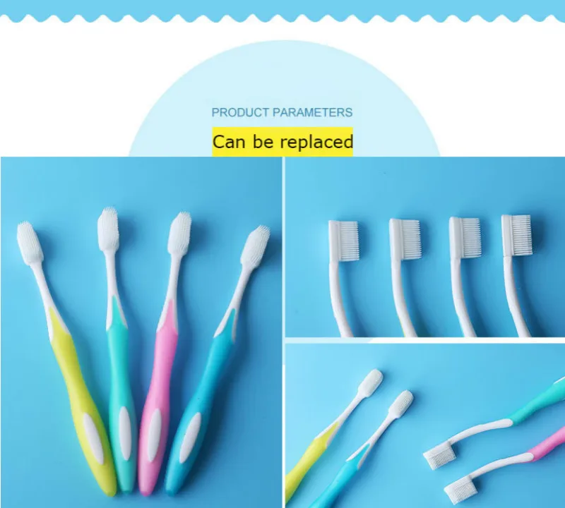 Сменная Силиконовая зубная щетка для детей, Прорезыватель для обучения, зубные щетки, Детские зубные щетки для ухода за полостью рта