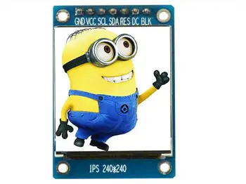 

HD TFT LCD mdoule IPS 1.3 inch screen Display module 240x240 7 pin 4 line SPI interface ST7789 drive IC Weld Solder type