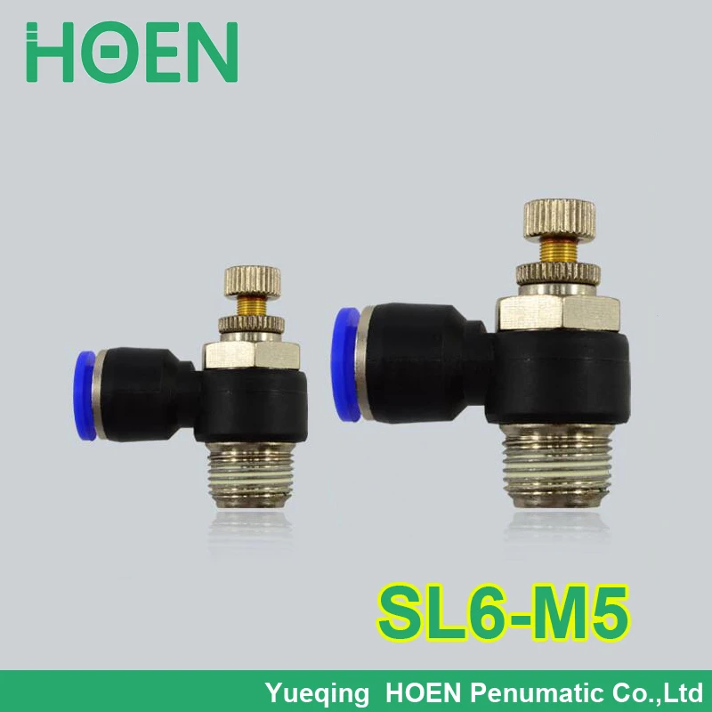 JSC Ø 6mm with Thread m5 Pneumatic Compressed Air Throttle Valve 
