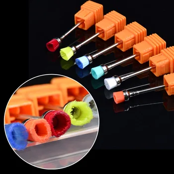 

YWK 1pc Ceramic Nail Drill Bit Brushes High Quality Nail Machine Files Nail Art Cleaning Tools Random Color