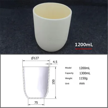 

99.5% corundum crucible/Alumina ceramic crucible/1200ml/Temperature resistance 1600 degree / sintered ceramic crucible