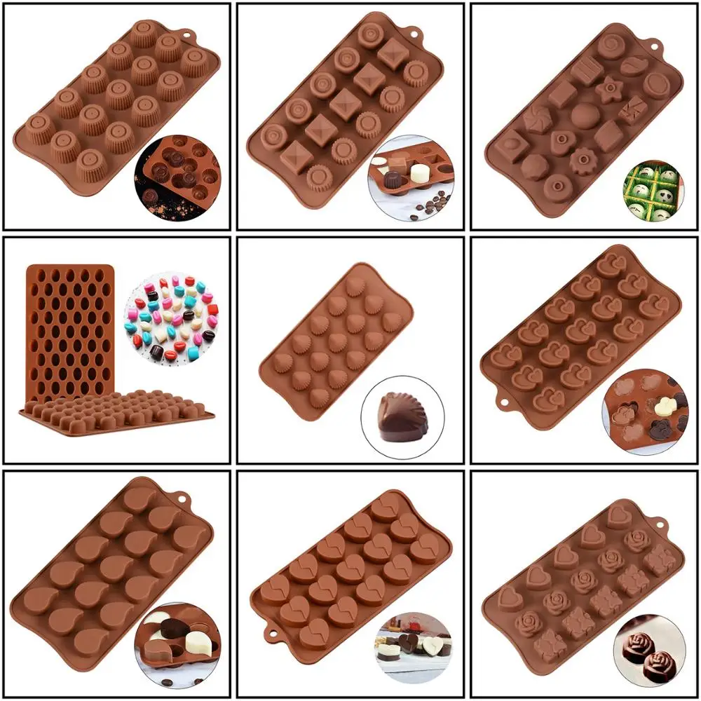 

Silicone Chocolate Mold Chocolate Baking Tools Non-stick Cake Mold Jelly&Candy Mold 3D Ice Cube Mold Decoration DIY Hot Sale