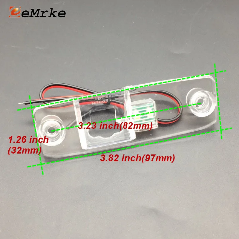EEMRKE, Автомобильная камера заднего вида, кронштейн для номерного знака, подсветка корпуса, крепление для Kia Rio X-Line - Название цвета: with led