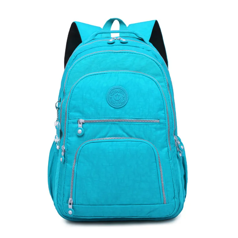 TTOU школьный рюкзак для девочек-подростков Mochila Feminina, женские рюкзаки, нейлоновый водонепроницаемый повседневный рюкзак для ноутбука, женский рюкзак - Цвет: LAKE BLUE