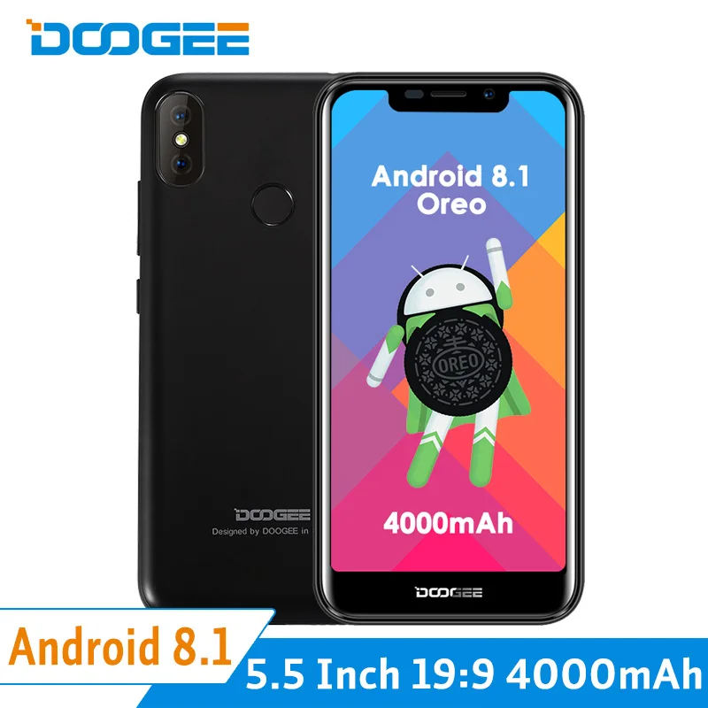3g разблокирована Doogee X70 смартфон 5 Inch Android 8 1 Oreo Face ID отпечатков пальцев