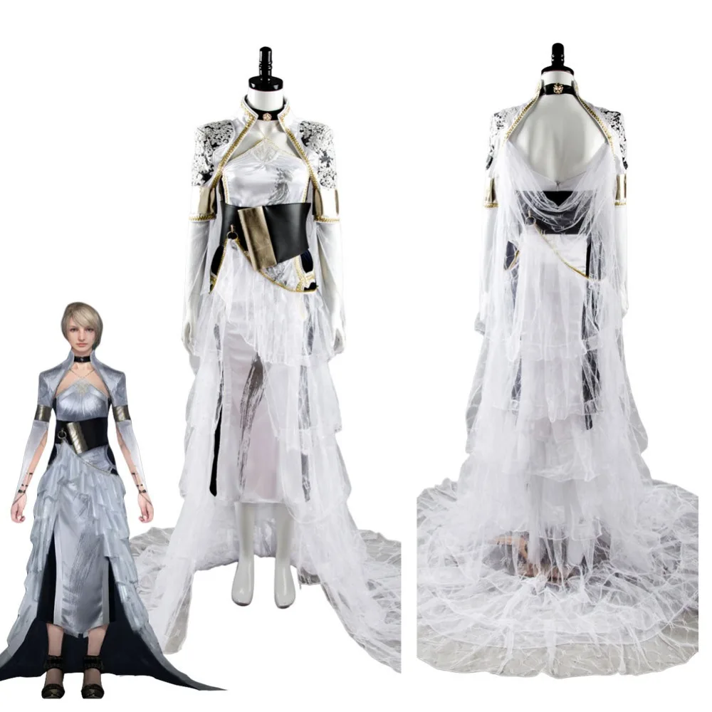 2017 Kingsglaive FF XV Lunafreya Nox Fleuret костюмы для косплея FF15 женские вечерние платья накидка
