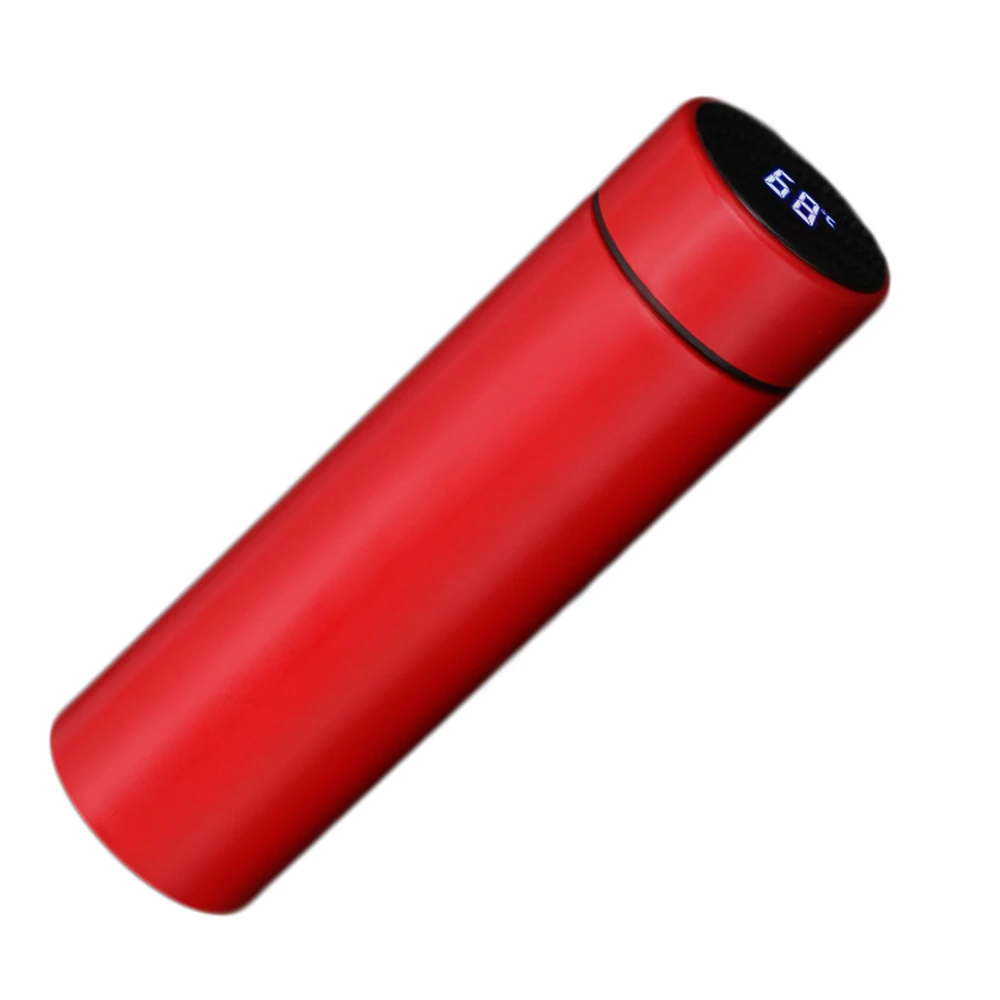 Red Insulated Vacuum Stainless Steel Water Thermal Bottle with LCD Touch Screen - Цвет: Red