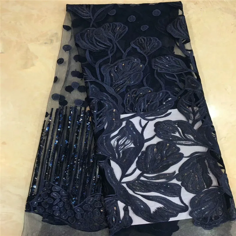 

french sequins tulle african lace fabric embroidered high quality nigerian organza lace fabric for wedding dress xc15-4