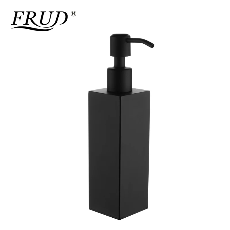 FRUD New Stainless Steel Hand Black Liquid Soap Dispenser Bathroom Accessories Kitchen Hardware Convenience Modern Y18004 FRUD New Stainless Steel Hand Black Liquid Soap Dispenser Bathroom Accessories Kitchen Hardware Convenience Modern Y18004