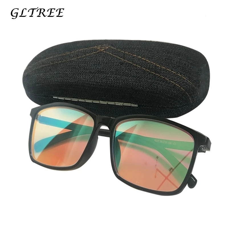 GLTREE цветные очки для женщин и мужчин, красные, зеленые очки для слепоты с коробкой, водительские цветные очки G474