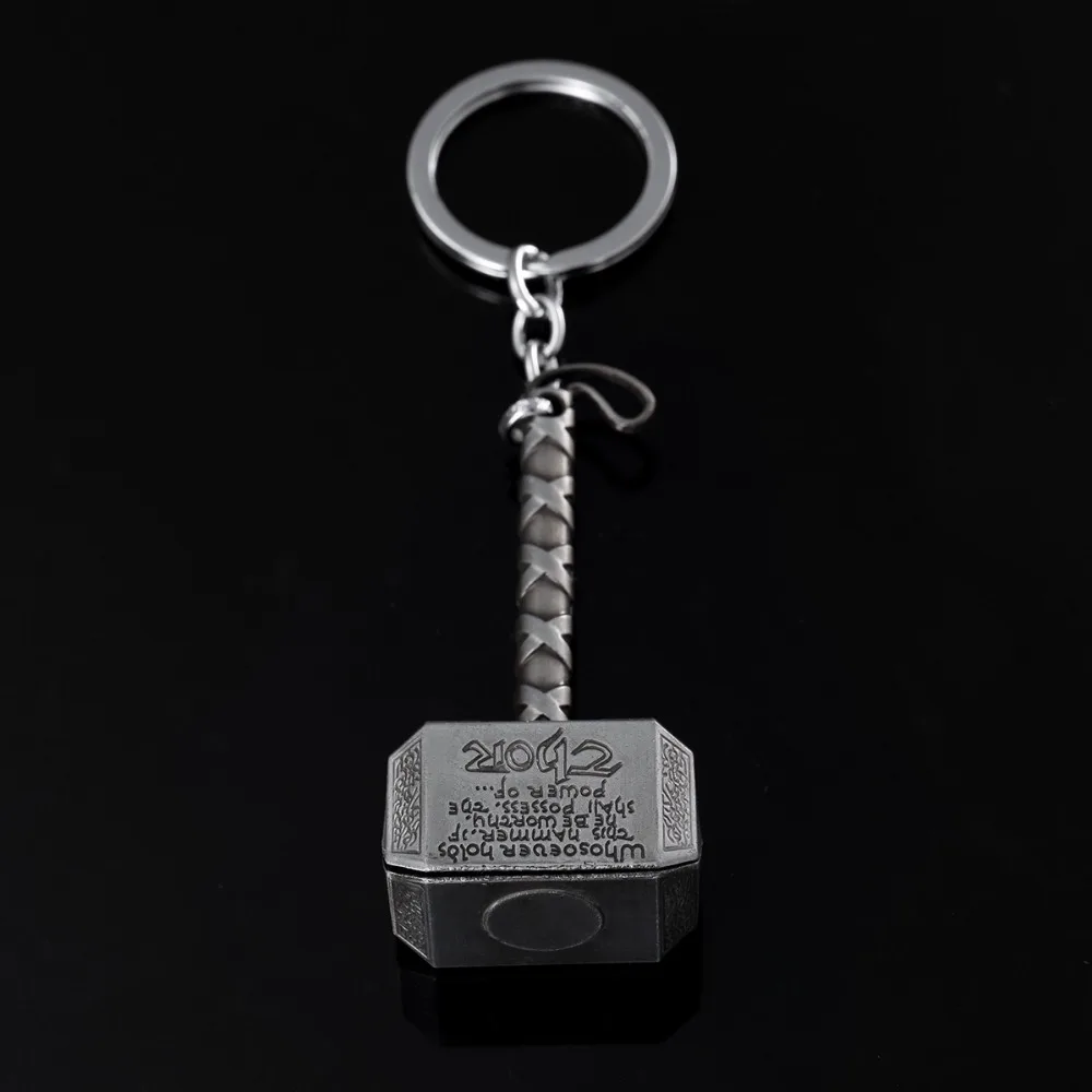 Темный мир Thor Hammer брелок автомобильные аксессуары брелок персонализированный подарок подвеска для ключей для фанатов Marvel металлическая пряжка для ключей