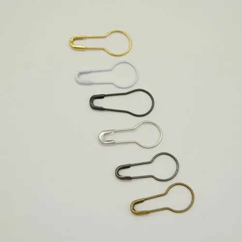 

1000 pcs color white Pear Shaped gold black silver bronze color copper metal safety pins brass safety pins length (20mm)