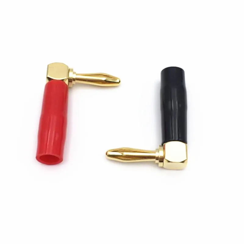 10pcs5Pairs Right Angle Banana Plugs Golden Plated