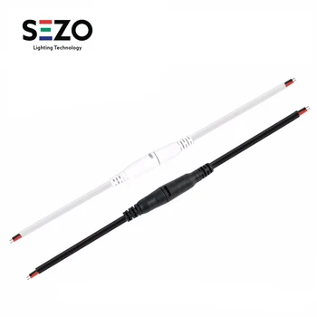 

5 Pair 30cm Wire DC Male and Female Jack Connector for Power Supply 5.5 x 2.1mm DC Connectors with Lock Buckle White/Black