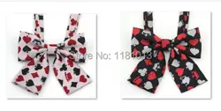 Japanese students JK uniforms bow tie collar | Embroidered collar flower K poker card pattern Japanese students JK uniforms bow tie collar | Embroidered collar flower K poker card pattern